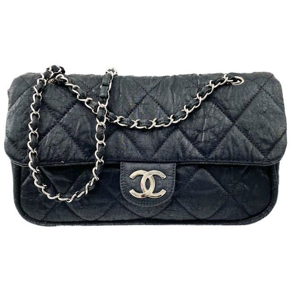 Chanel Classic Le Marais Quilted Medium Flap Black Coated Canvas Shoul -  MyDesignerly