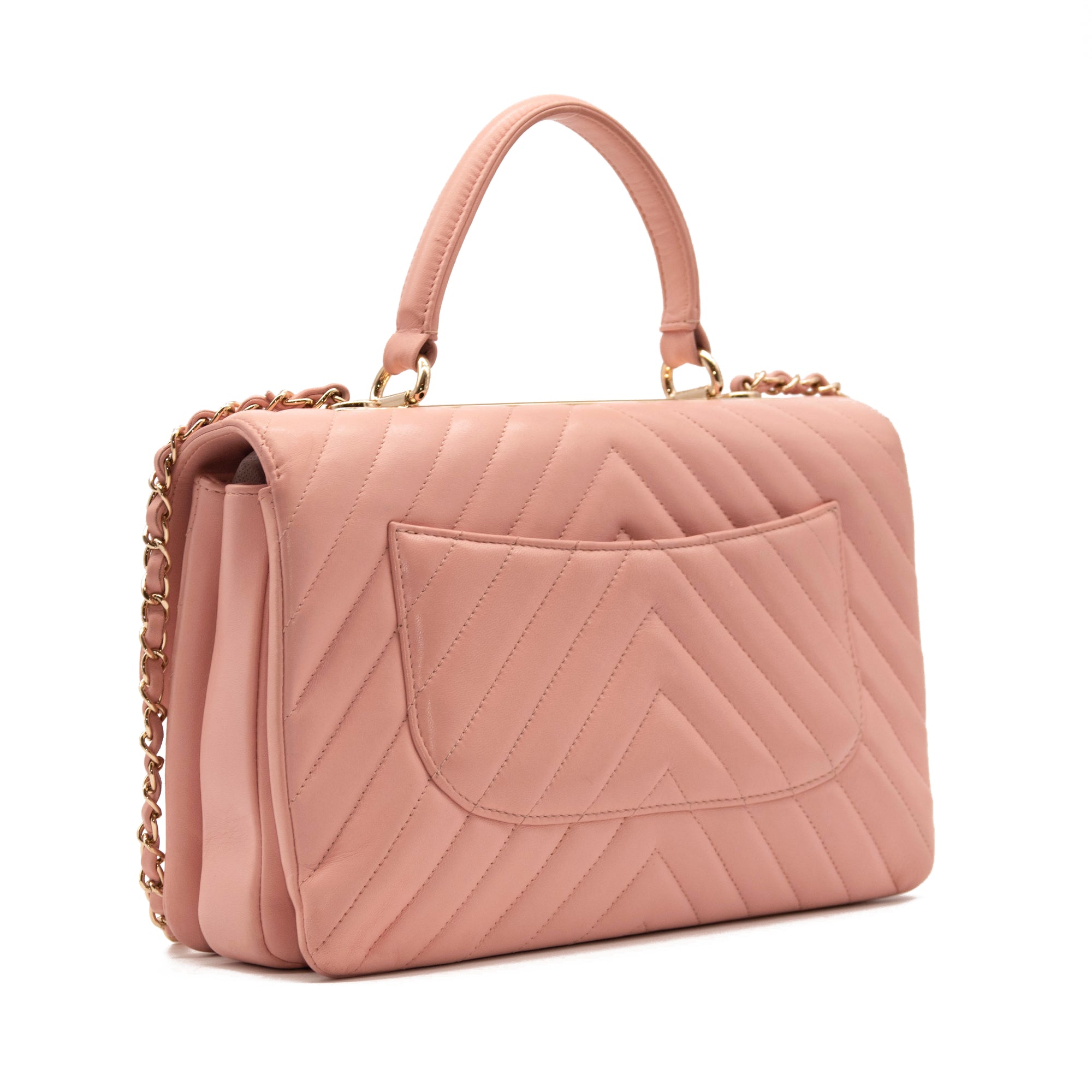 Chanel Lambskin Chevron Quilted Medium Trendy CC Dual Handle Flap Bag   MyDesignerly