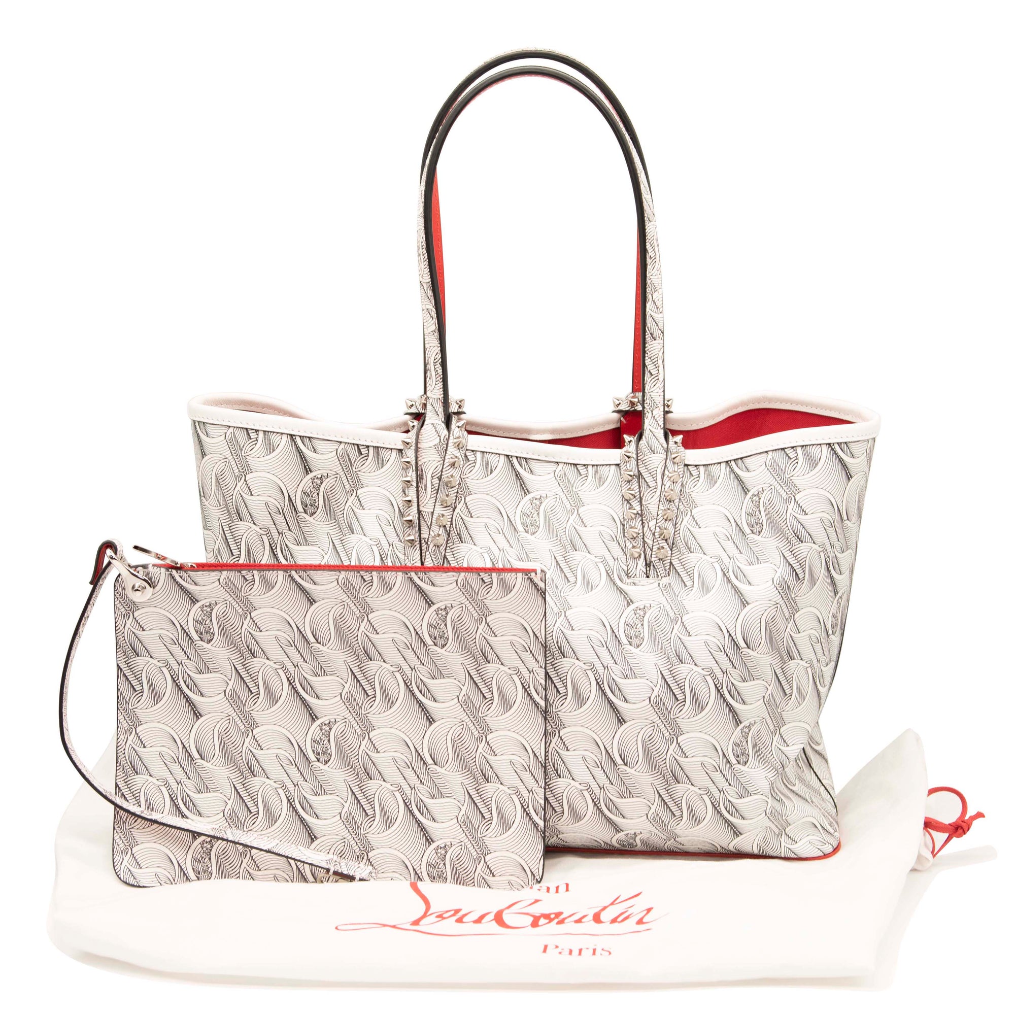 Christian Louboutin Frangibus Medium Striped Patchwork Tote Bag -  MyDesignerly