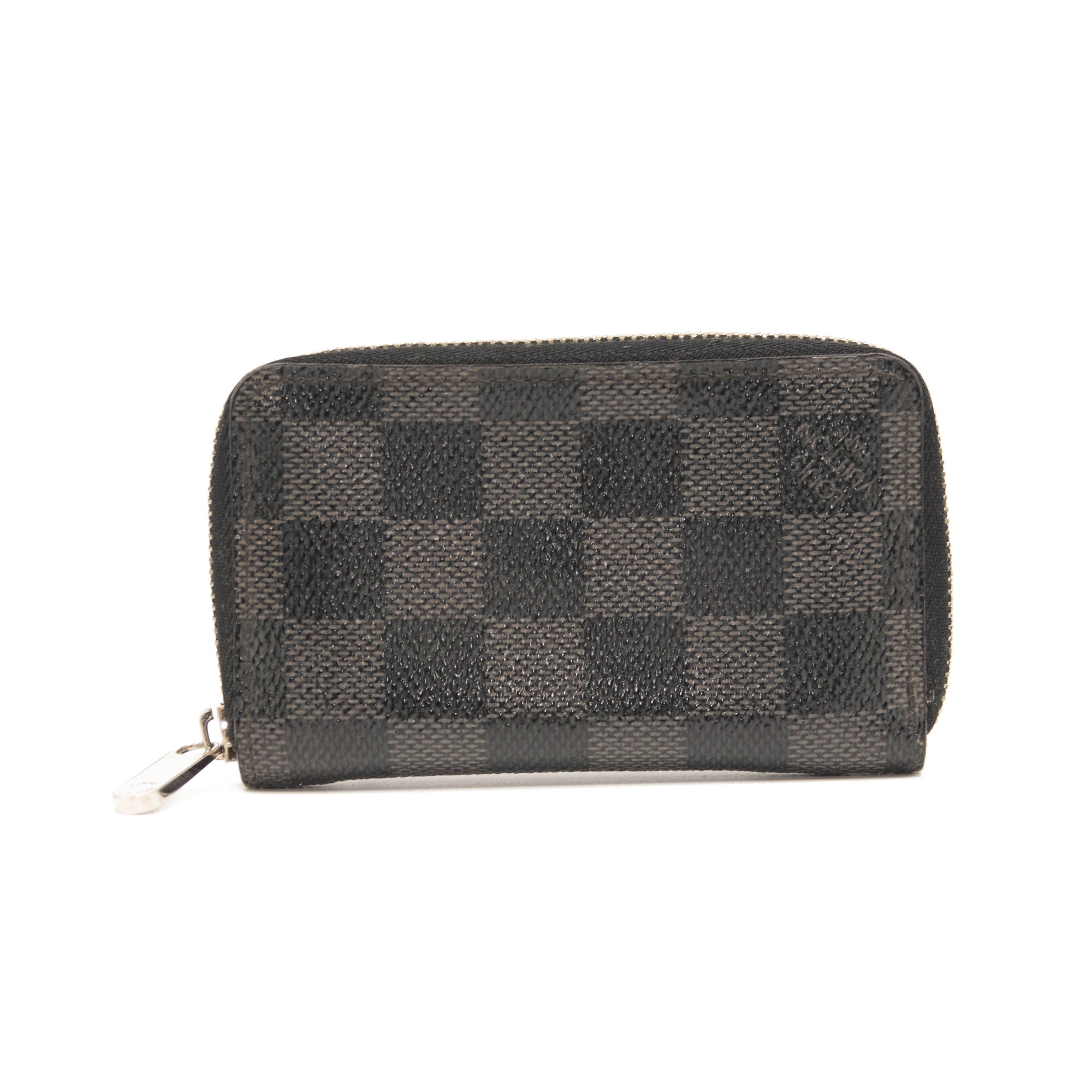 Louis Vuitton Black Damier Graphite Coated Canvas Zip Around Wallet