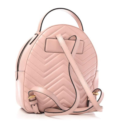 Gucci GG Marmont Calfskin Matelasse Light Pink Backpack - MyDesignerly