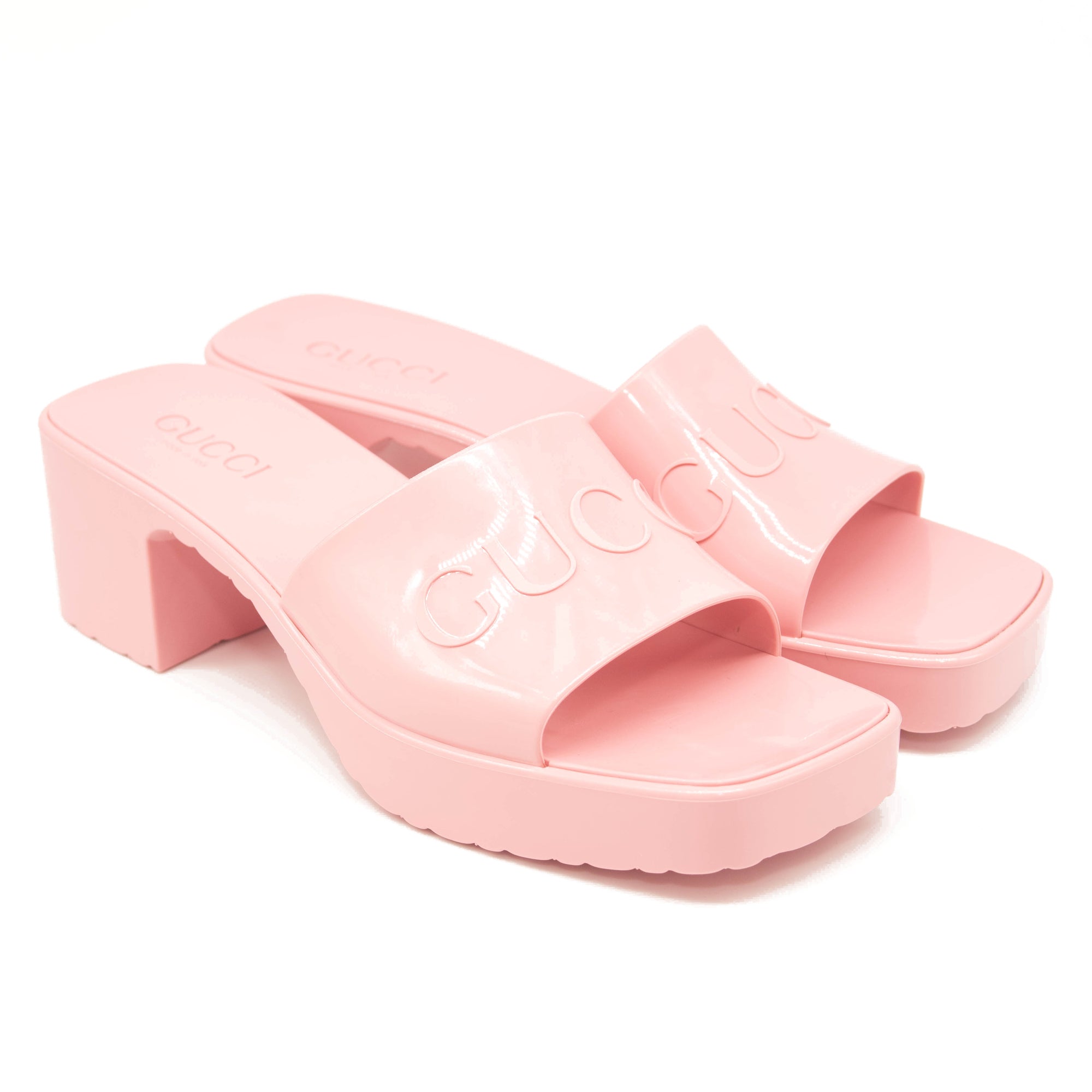Rubber Platform Slide Sandal Pink EU - MyDesignerly