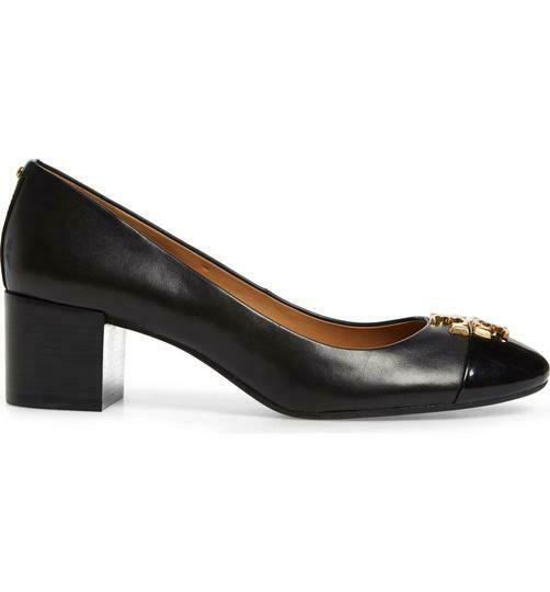 Tory Burch Black Everly Cap Toe Pumps - MyDesignerly