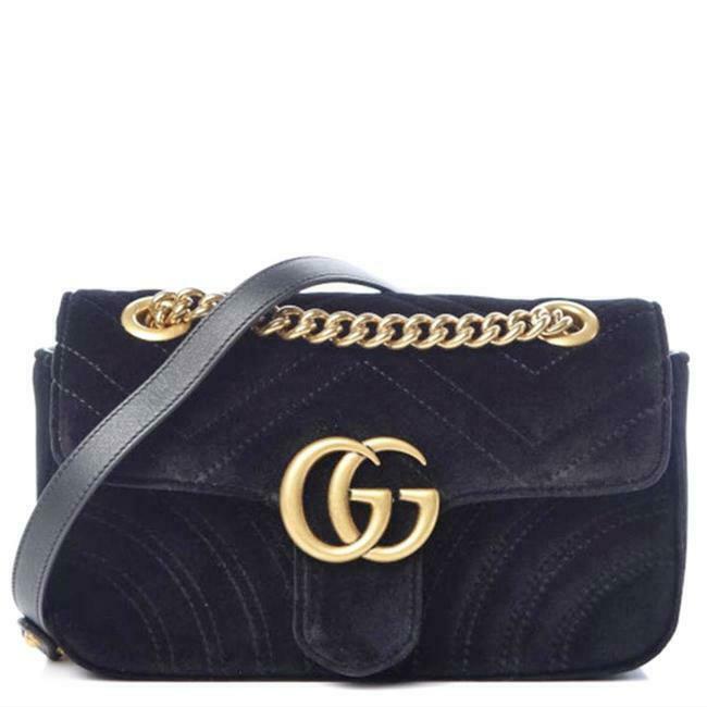 gucci velvet shoulder bag