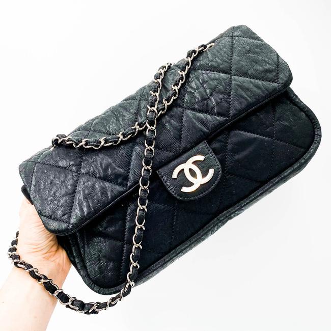 Chanel Classic Le Marais Quilted Medium Flap Black Coated Canvas Shoul -  MyDesignerly