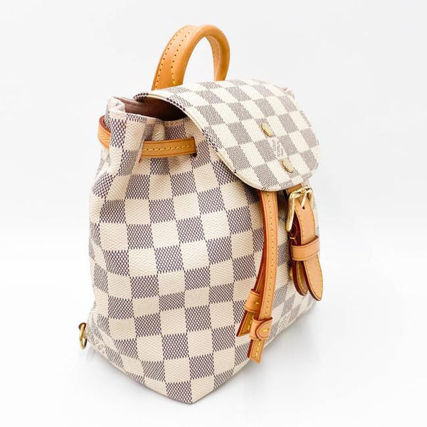 Louis Vuitton Backpack Sperone Damier Azur White Canvas Tote - MyDesignerly