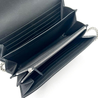 Gucci Chain Wallet Dionysus Mini Black Suede Shoulder Bag