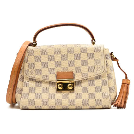 Louis Vuitton, Large Artsy Damier Azur Canvas Bag, Creamy White And Blue  Checkered Rubberized Cotton