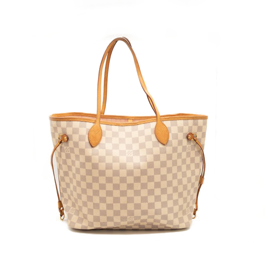 Louis Vuitton Damier Azur Neverfull mm Rose Ballerine used FL3158