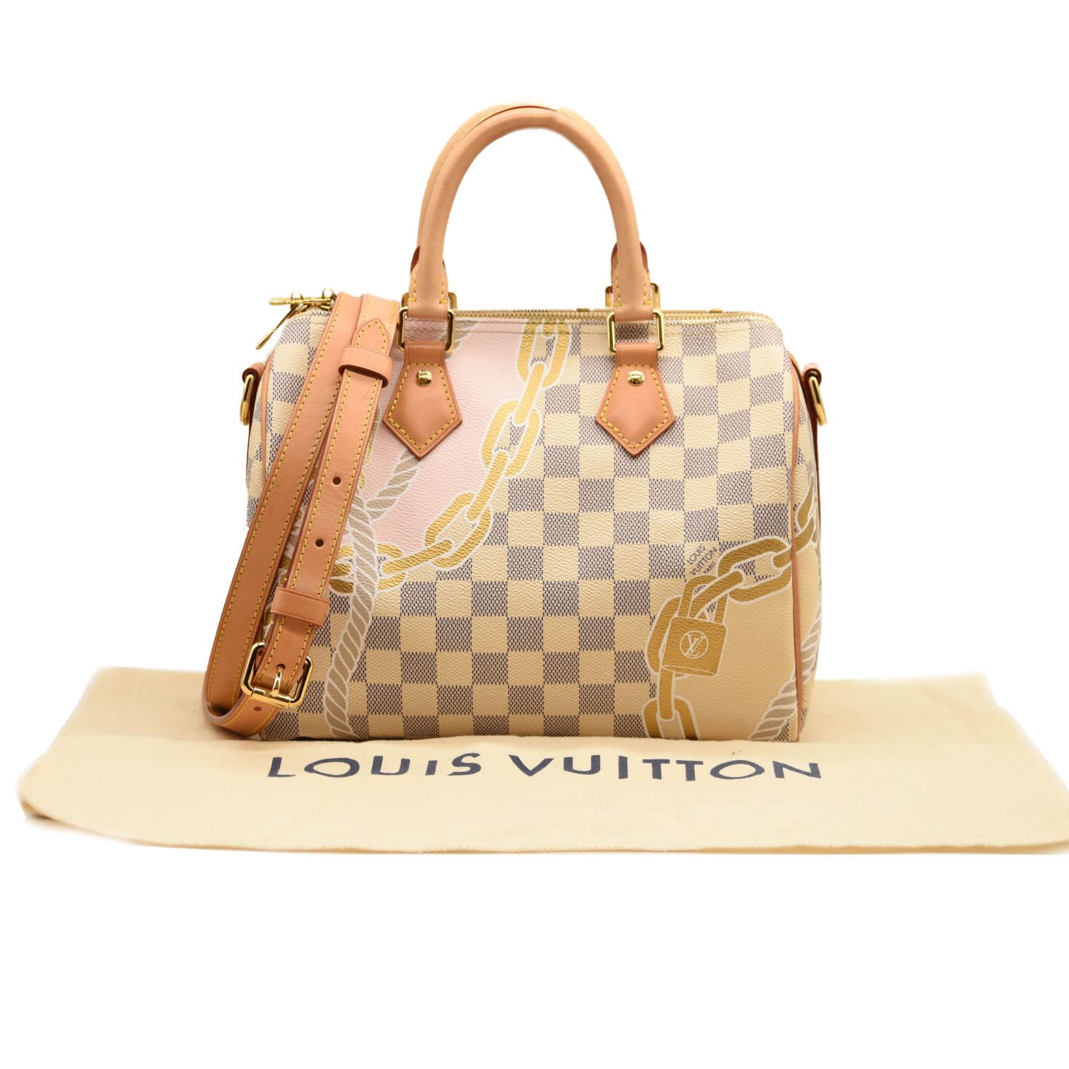 LOUIS VUITTON “LV” Graceful MM with hot pink inside for Sale in