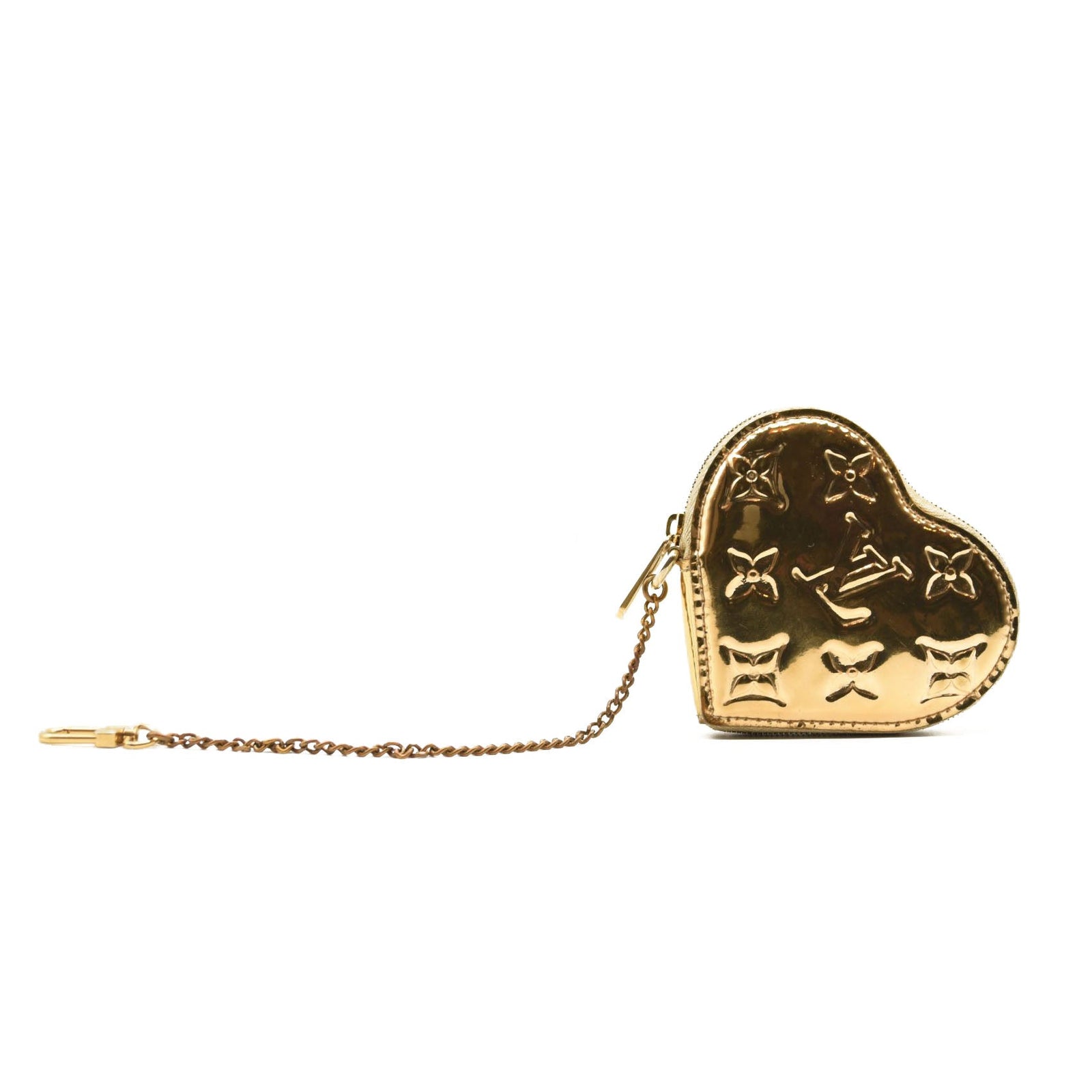 Louis Vuitton Fuchsia Monogram Vernis Heart Coin Purse