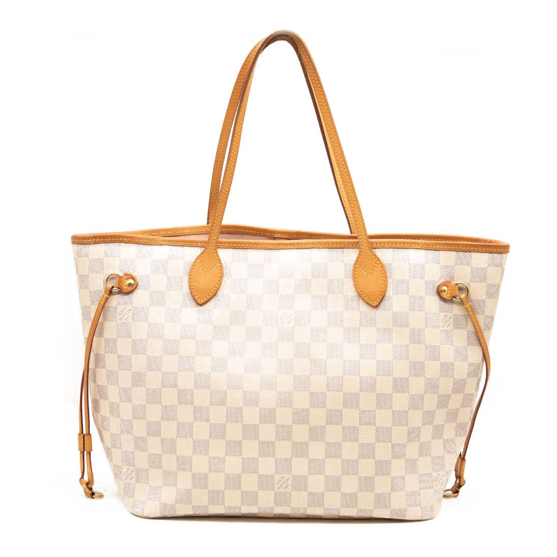 Louis Vuitton Neverfull MM Damier Azur Rose Ballerine Tote (SD0149