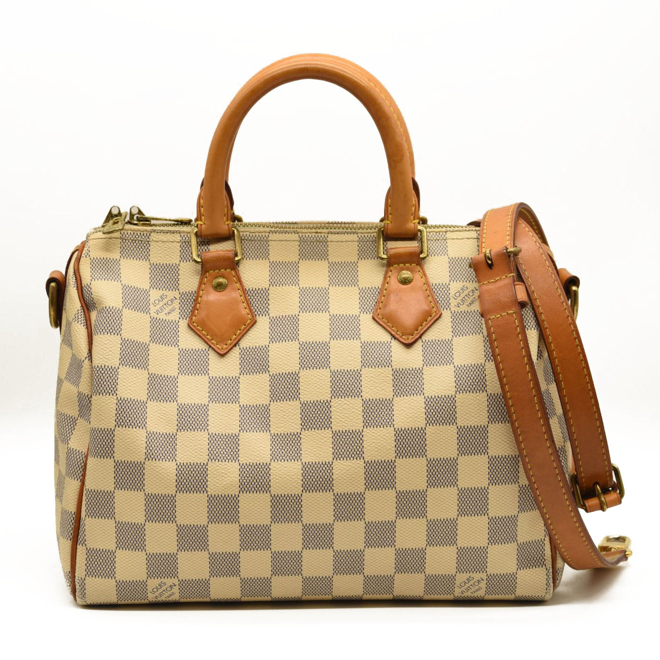 Louis Vuitton Artsy MM Damier Azur Canvas White Leather ref.314349