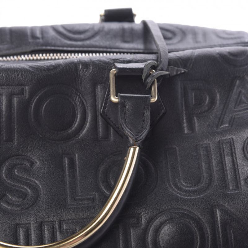 Louis Vuitton Calfskin Embossed Speedy Cube 30 Black 68983