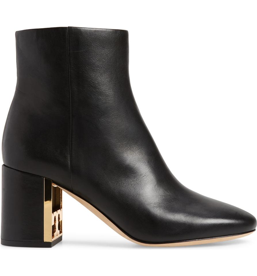 Tory Burch Black Gigi Logo Heel Boots/Booties - MyDesignerly