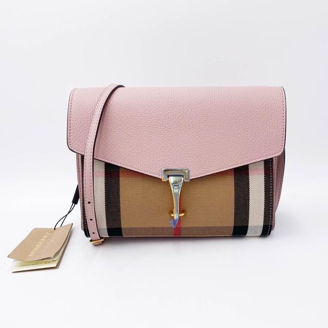 Burberry Crossbody House Check Canvas Macken Pink Leather Shoulder Bag -  MyDesignerly