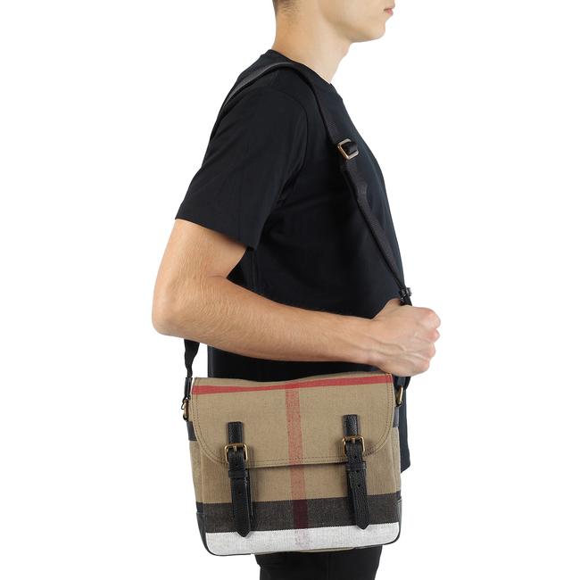 Burberry Mega Check Small Baildon Computer Black Brown Canvas Messenge -  MyDesignerly