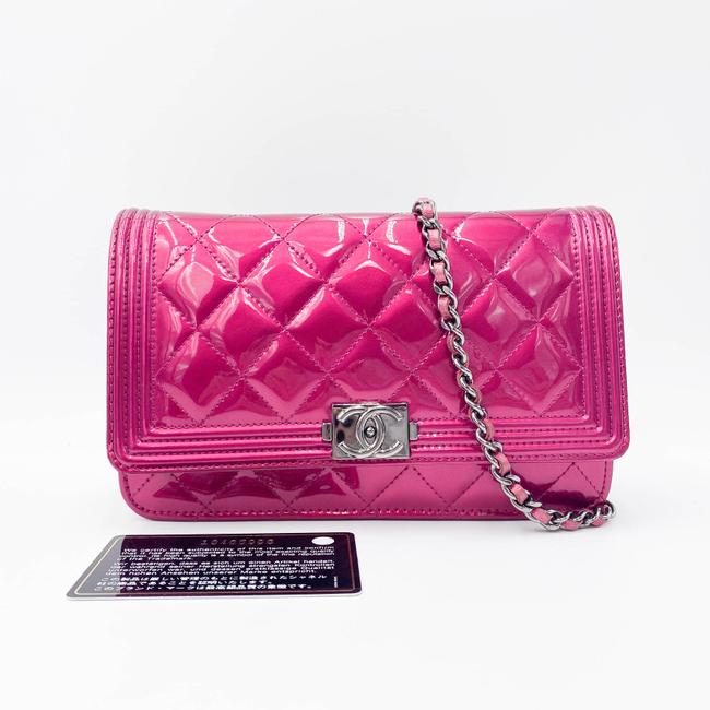 CHANEL Caviar Quilted Boy Zip Around Coin Purse Wallet Light Pink 422065