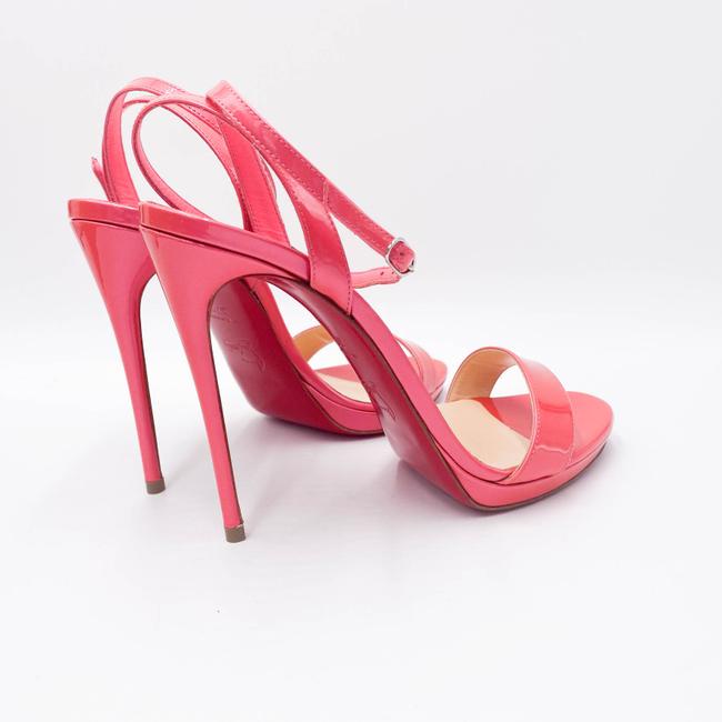 Christian Louboutin Pink Loubi Queen 120 Sandals In Rose-pink