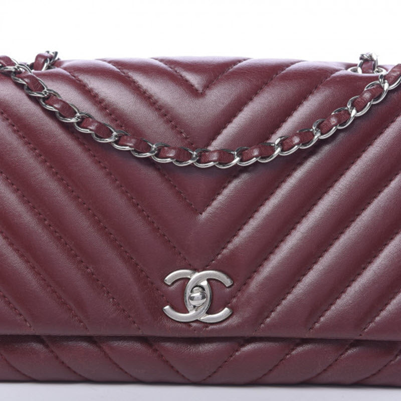 Chanel Dark Red Quilted Caviar Medium Classic Double Flap Bag  myGemma   Item 114288