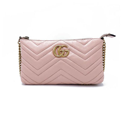 gucci marmont mini chain bag pink