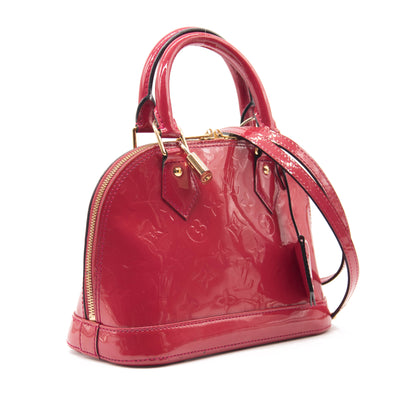 Louis Vuitton Alma Vernis Bb Rose Indien Red Patent Leather Shoulder B -  MyDesignerly