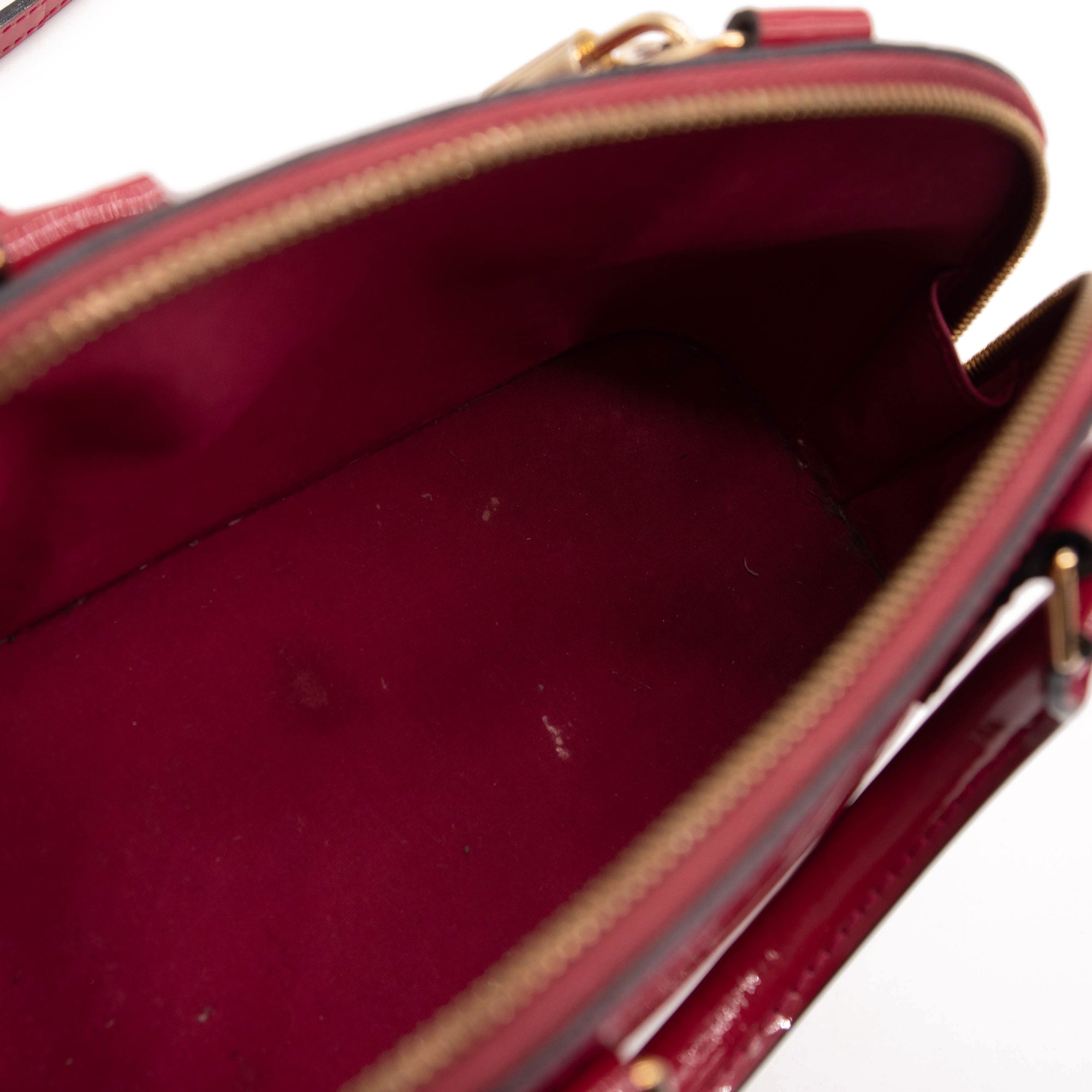 Louis Vuitton Alma Vernis Bb Rose Indien Red Patent Leather Shoulder B -  MyDesignerly