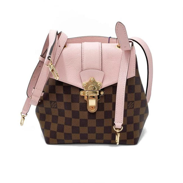 Louis Clapton Magnolia Pink Damier Ébène Canvas Backpack MyDesignerly