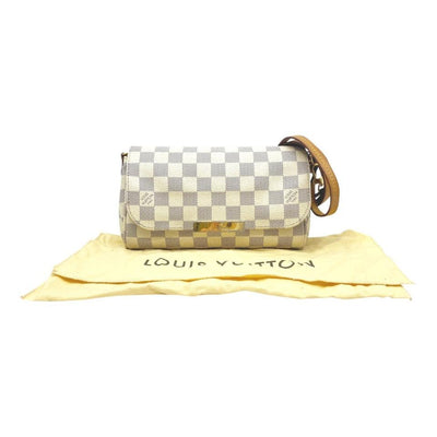 Louis Vuitton Favorite Pm White Damier Azur Canvas Cross Body Bag - MyDesignerly