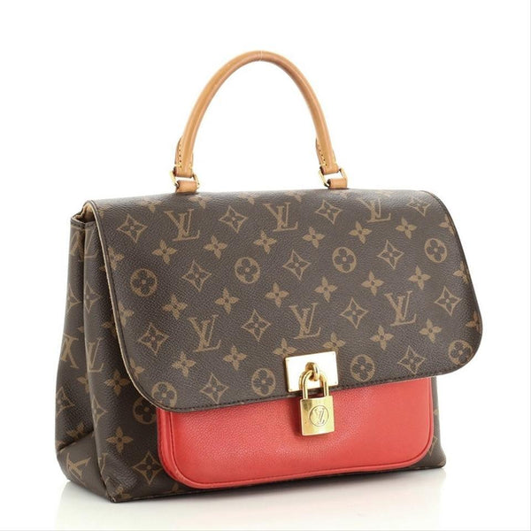 Louis Vuitton Marignan Handbag Monogram With Brown Red Canvas (Coated) - MyDesignerly