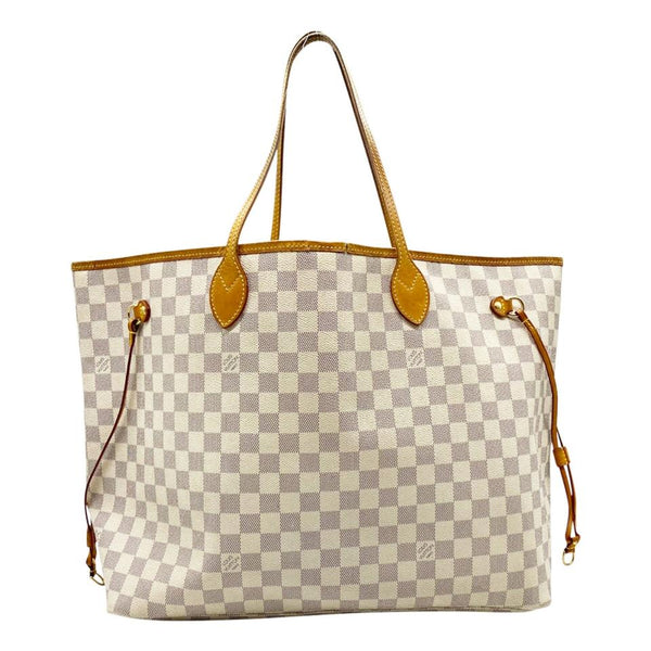 Louis Vuitton Neverfull Gm White Damier Azur Canvas Tote - MyDesignerly