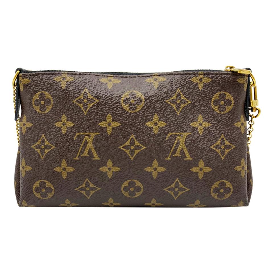 Louis Vuitton Pallas Clutch Black Monogram Canvas Shoulder Bag - MyDesignerly