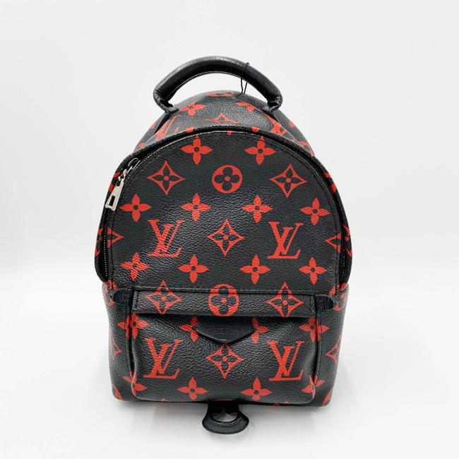 Louis Vuitton Palm Springs Mini Monogram Infrarouge Canvas Backpack Bag Black