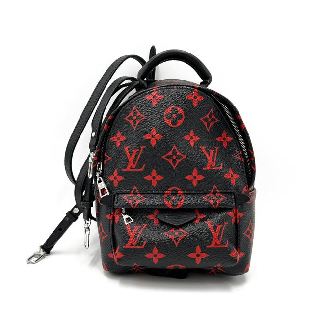 Louis Vuitton Backpack Palm Springs Monogram Infrarouge Mini Black Red,  Luxury, Bags & Wallets on Carousell