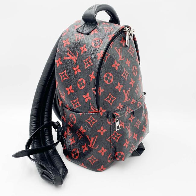 Louis Vuitton Backpack Palm Springs Monogram Infrarouge Mini Black Red