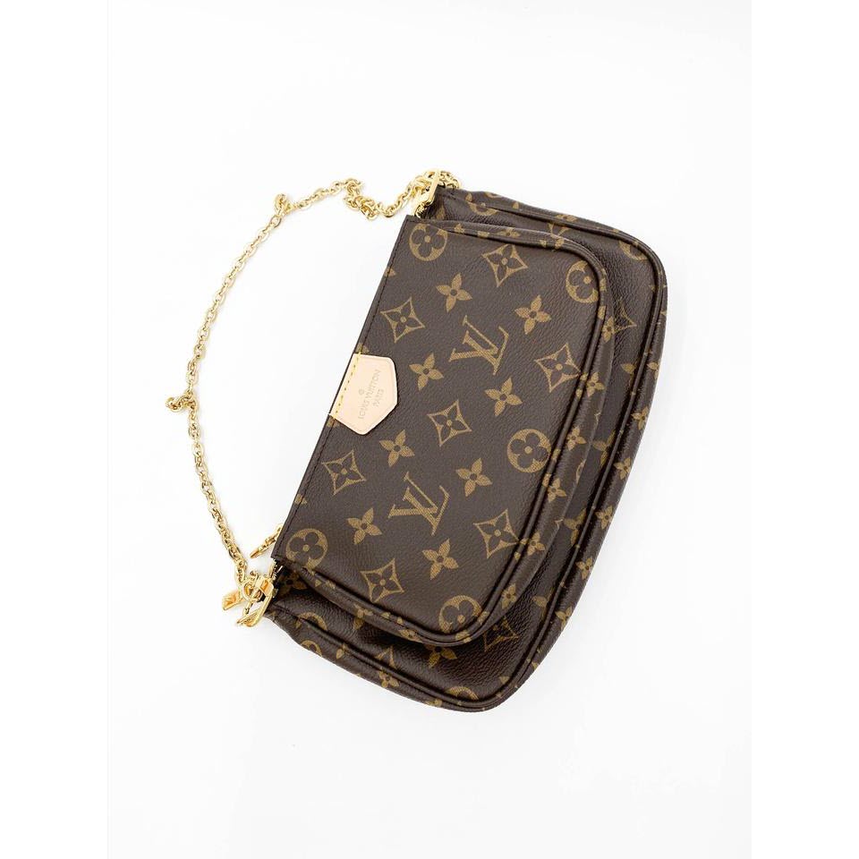 Louis Vuitton Chain Pallas Clutch Black Brown Monogram Canvas Shoulder -  MyDesignerly