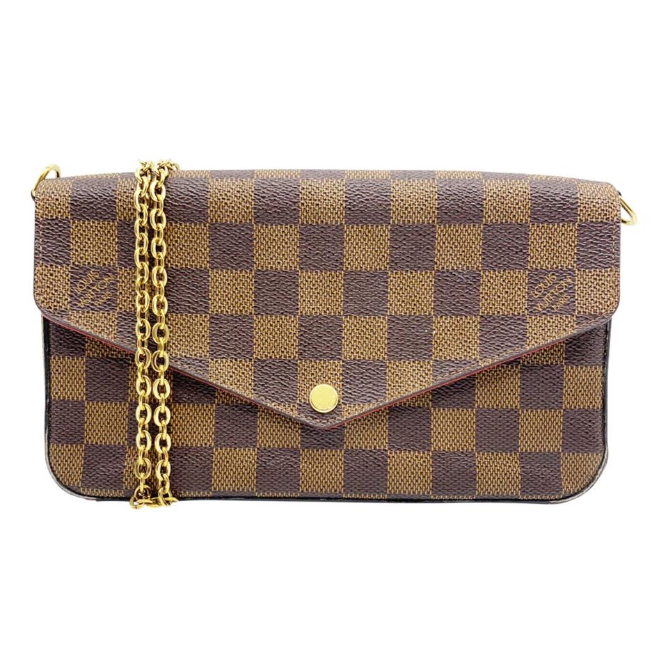 Louis Vuitton Pochette Felicie Brown Damier Ébène Canvas Shoulder Bag - MyDesignerly