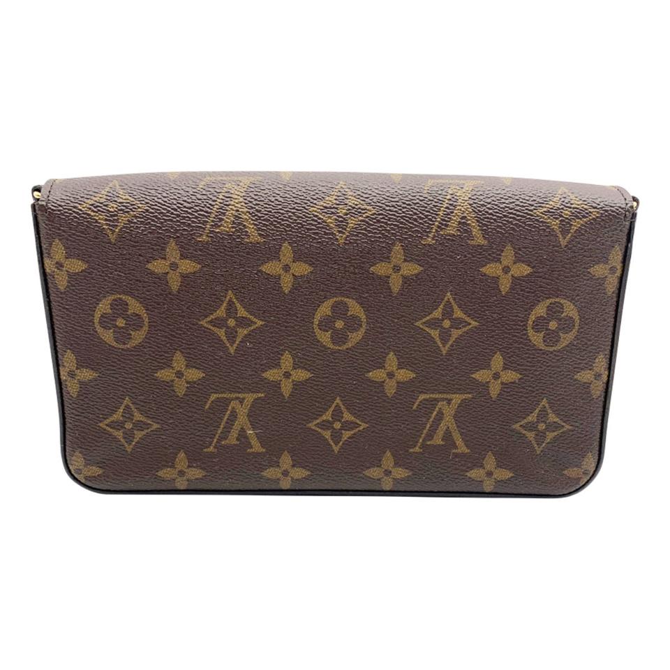 Louis Vuitton Pochette Felicie Chain Wallet Brown Monogram Canvas Shou - MyDesignerly