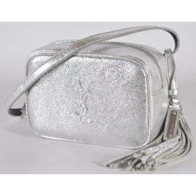 silver leather bag