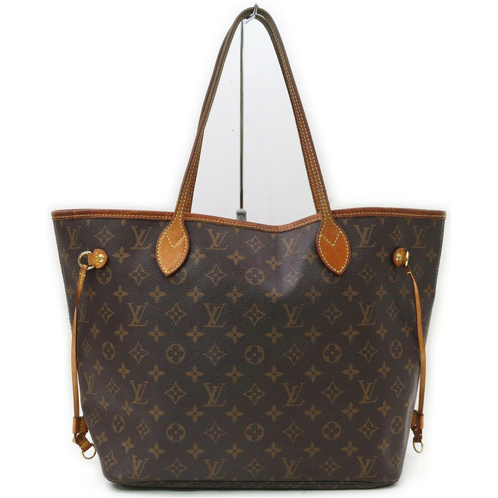 Louis Vuitton Neverfull Mm Rose Ballerine White Damier Azur Canvas Sho -  MyDesignerly