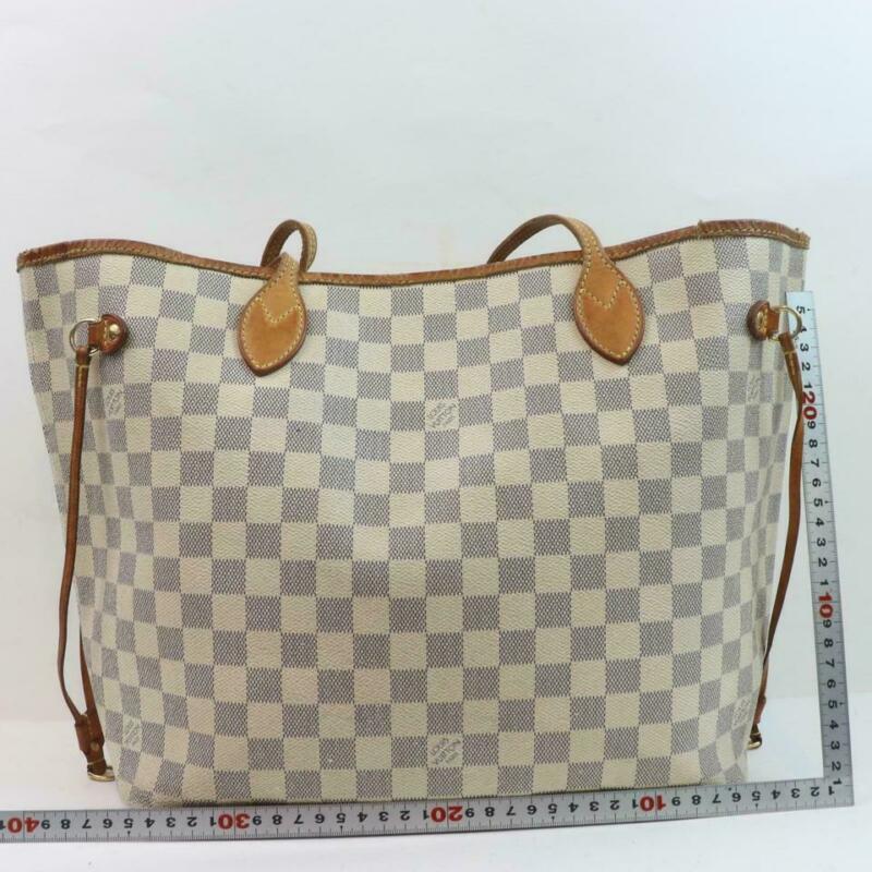 Louis Vuitton Neverfull Mm White Damier Azur Canvas Tote - MyDesignerly