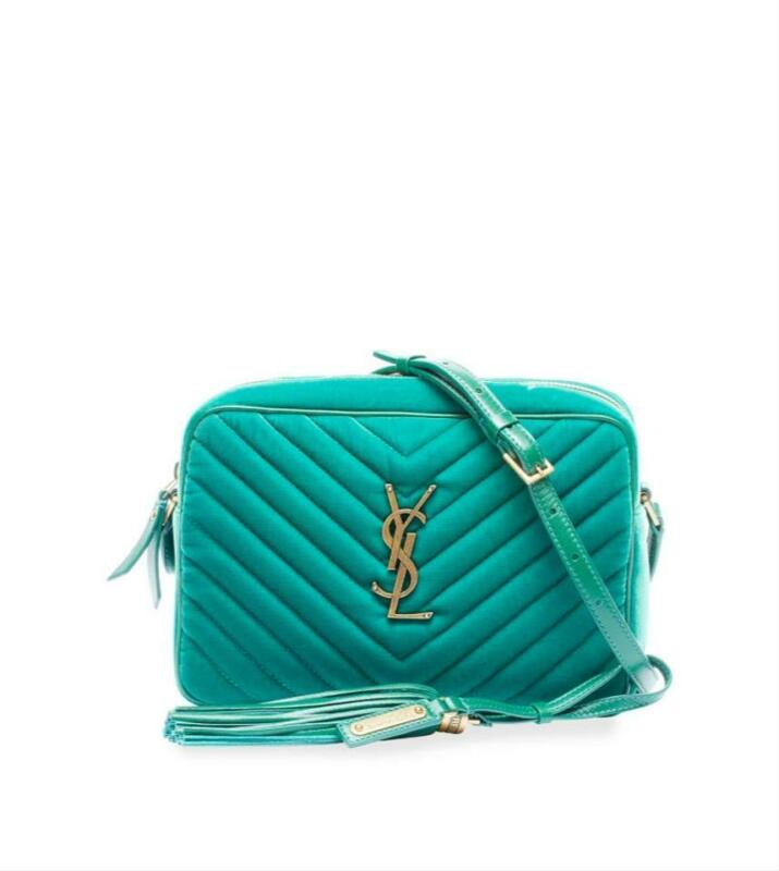 ysl green velvet bag