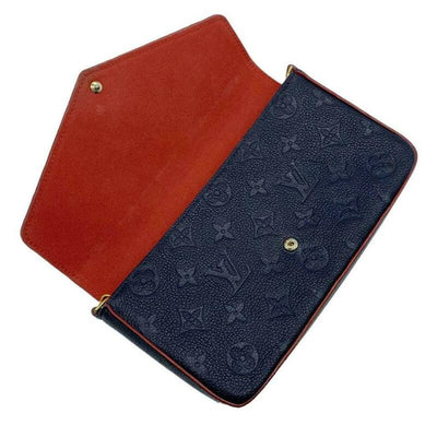 M63895 Louis Vuitton 2019 Monogram Canvas Emilie Wallet-Bleu Jean