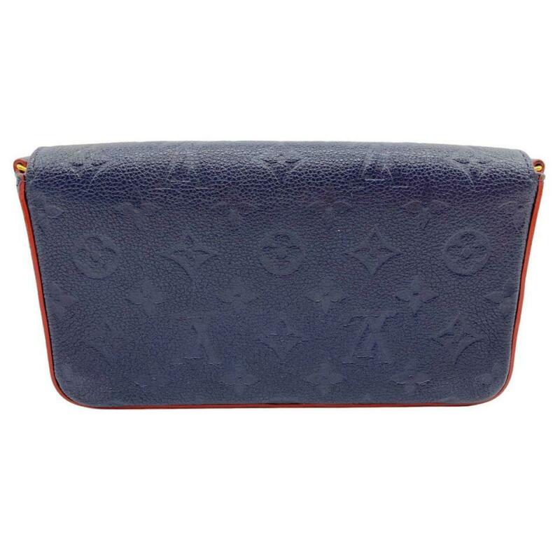 Louis Vuitton Pochette Felicie Chain Wallet Marine Rouge Blue Monogram - MyDesignerly