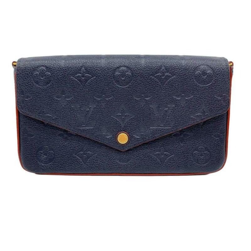 Louis Vuitton Pochette Felicie Chain Wallet Marine Rouge Blue Monogram - MyDesignerly