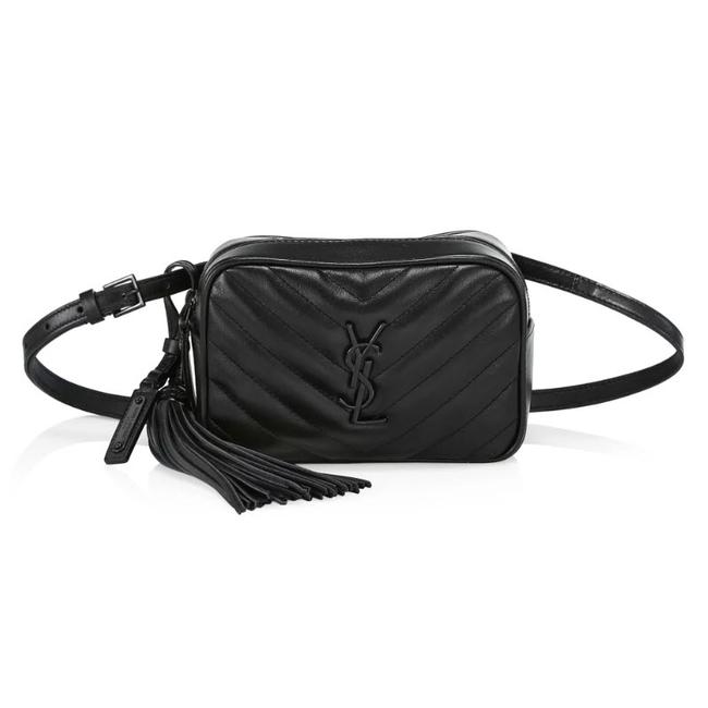 Saint Laurent Camera Monogram Loulou Belt Lou Matelasse Black Leather ...