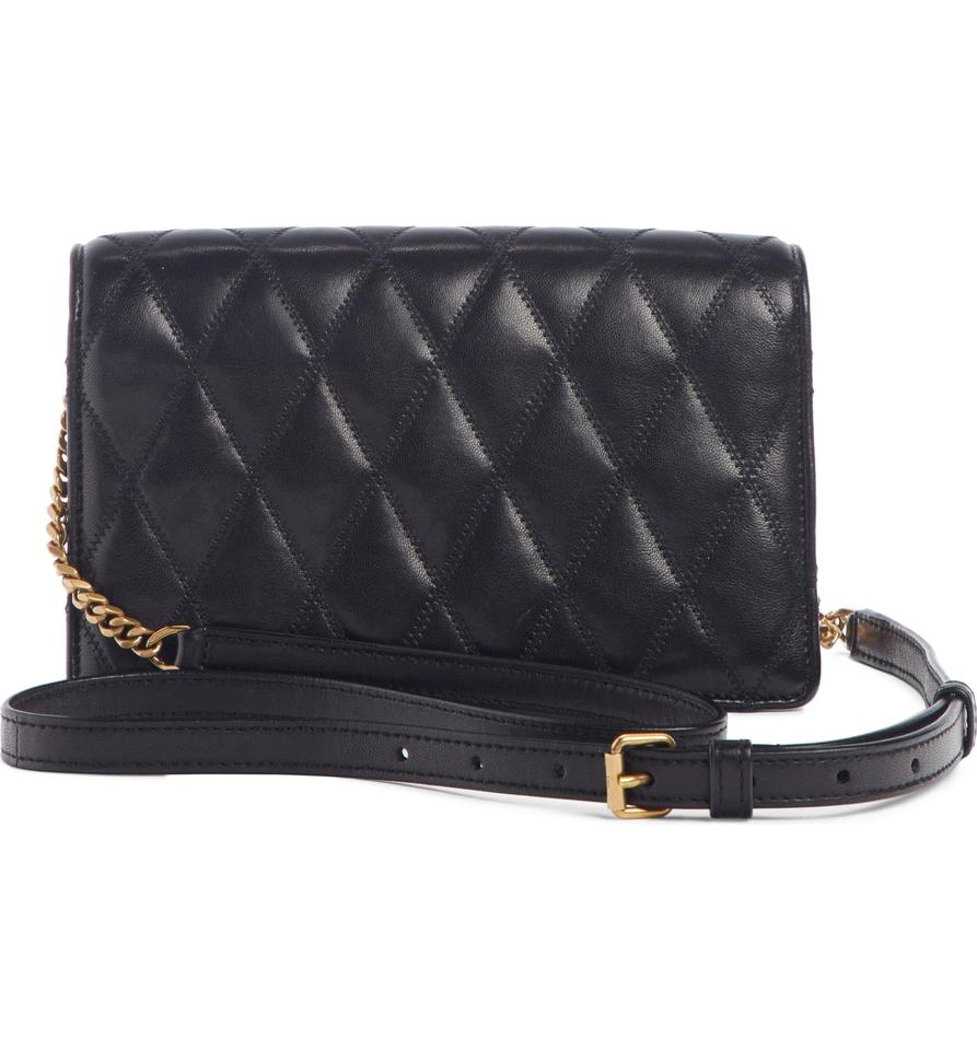 Saint Laurent Crossbody Angie Quilted Lambskin Black Leather Shoulder ...