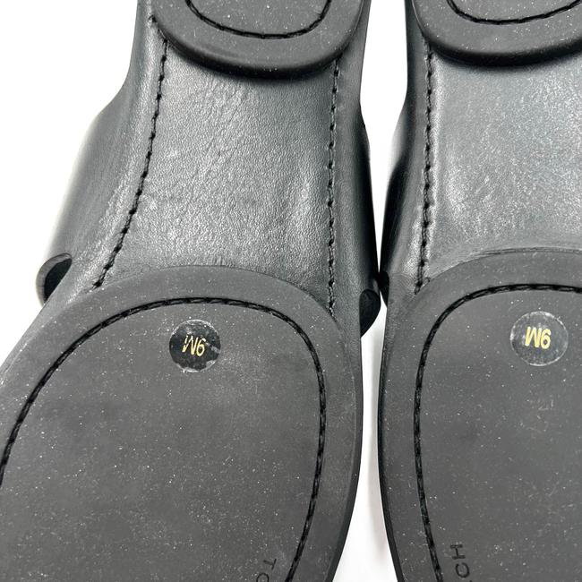 Tory Burch Black Georgia Leather Logo Sandals US: 9 - MyDesignerly