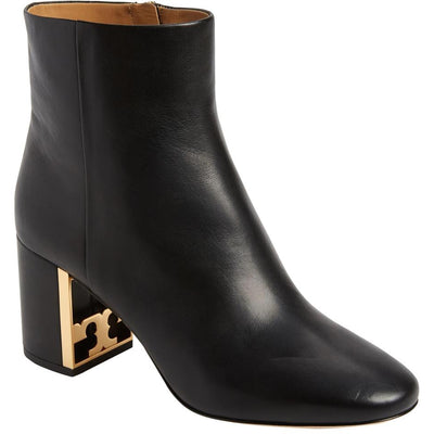 Tory Burch Black Gigi Logo Heel Boots/Booties - MyDesignerly