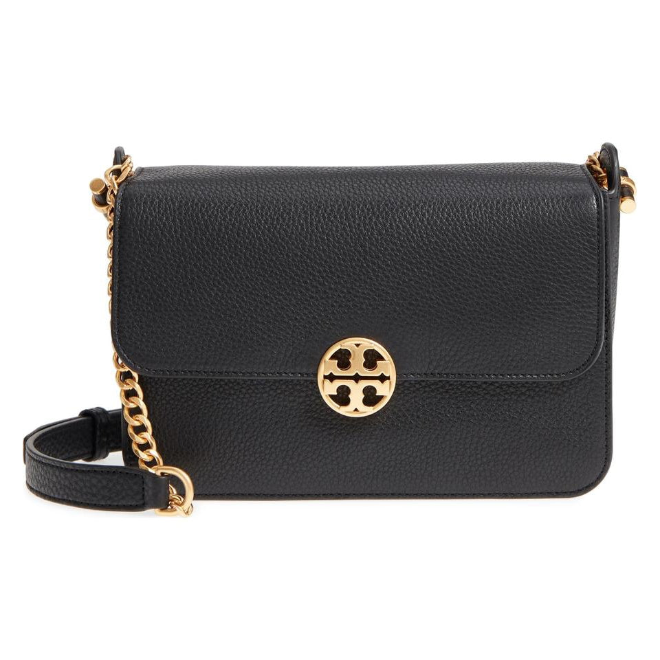 tory burch black leather purse